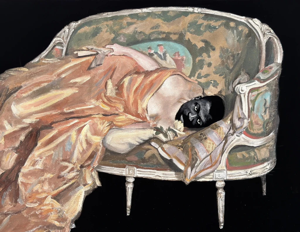 Elegant Lady on a Sofa, After René-Xavier Prinet