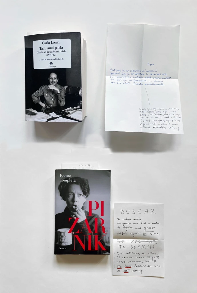 Letters of disappointment (Lonzi/Pizarnik)