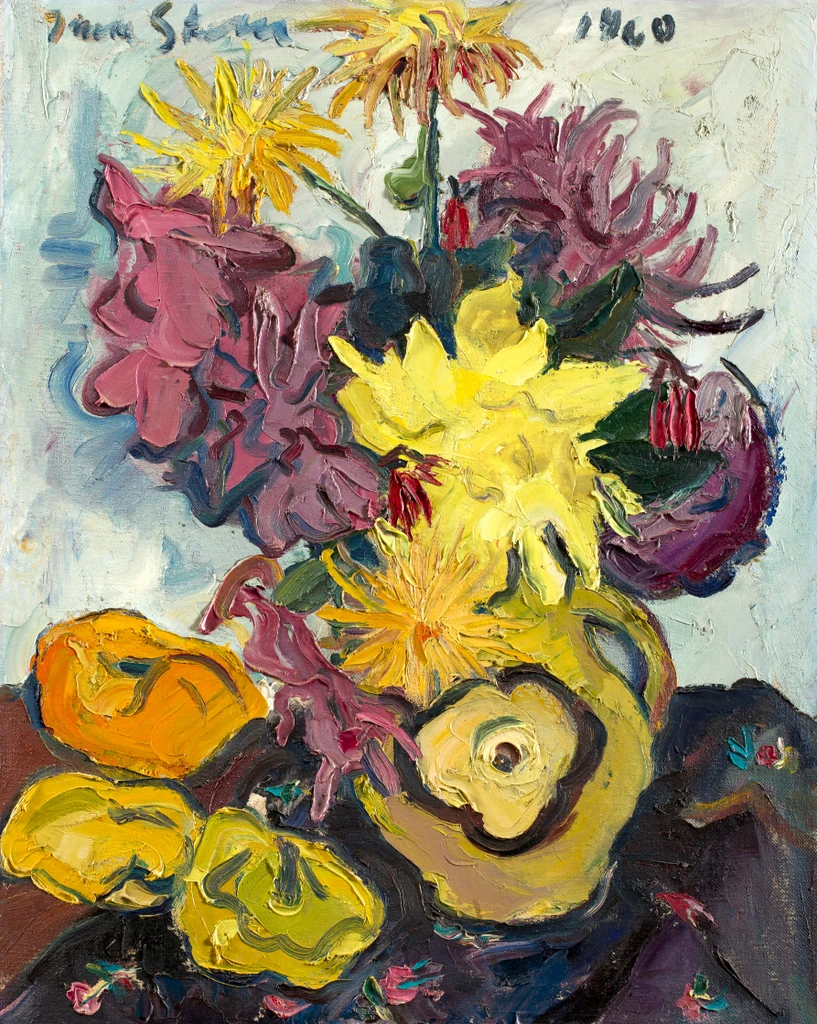 Still Life with Dahlias in a Vase