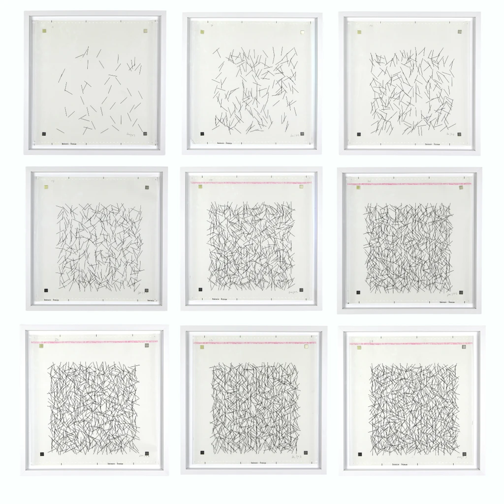 Segments et leurs croisements - Set of 9