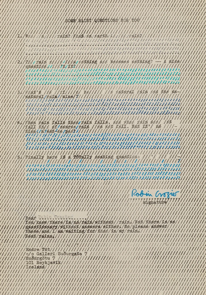 Some rainy questions for you / Robin Crozier