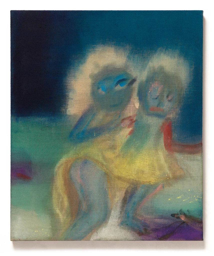 tempera and oil on jute