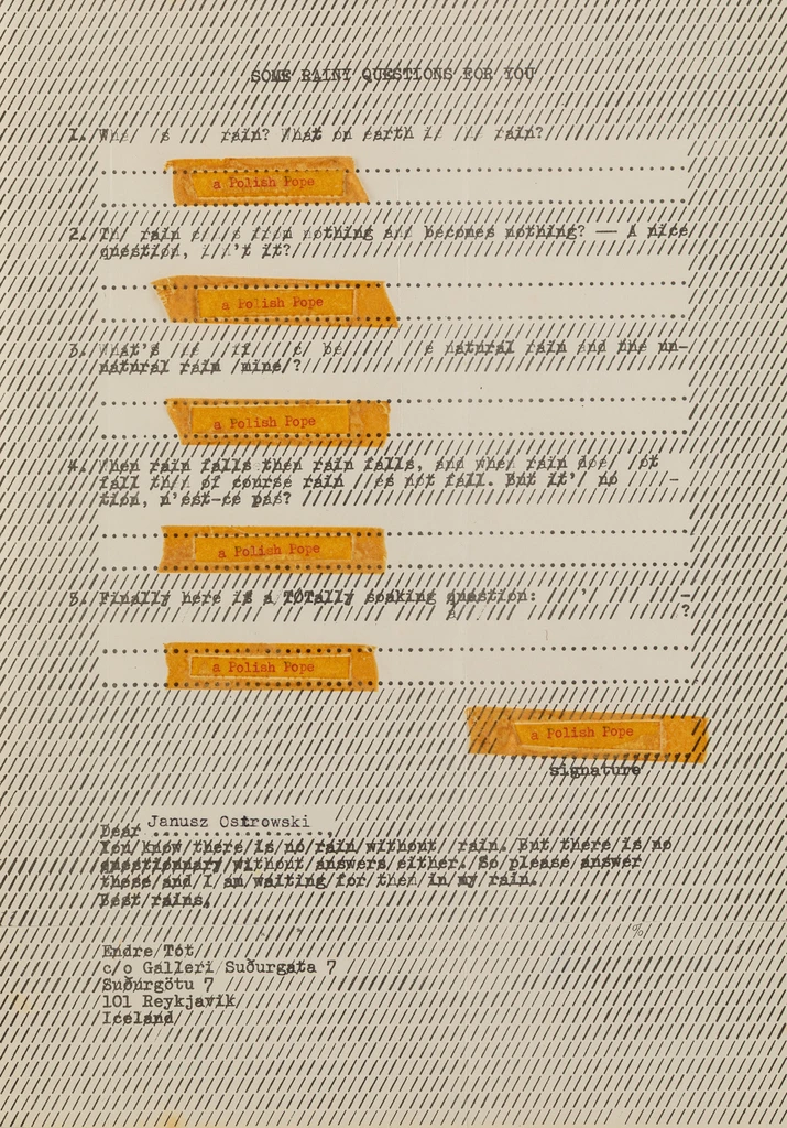 Some rainy questions for you / Janusz Ostrowski