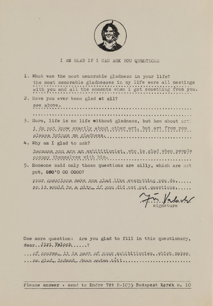 I am glad if I can ask questions / Jiri Valoch