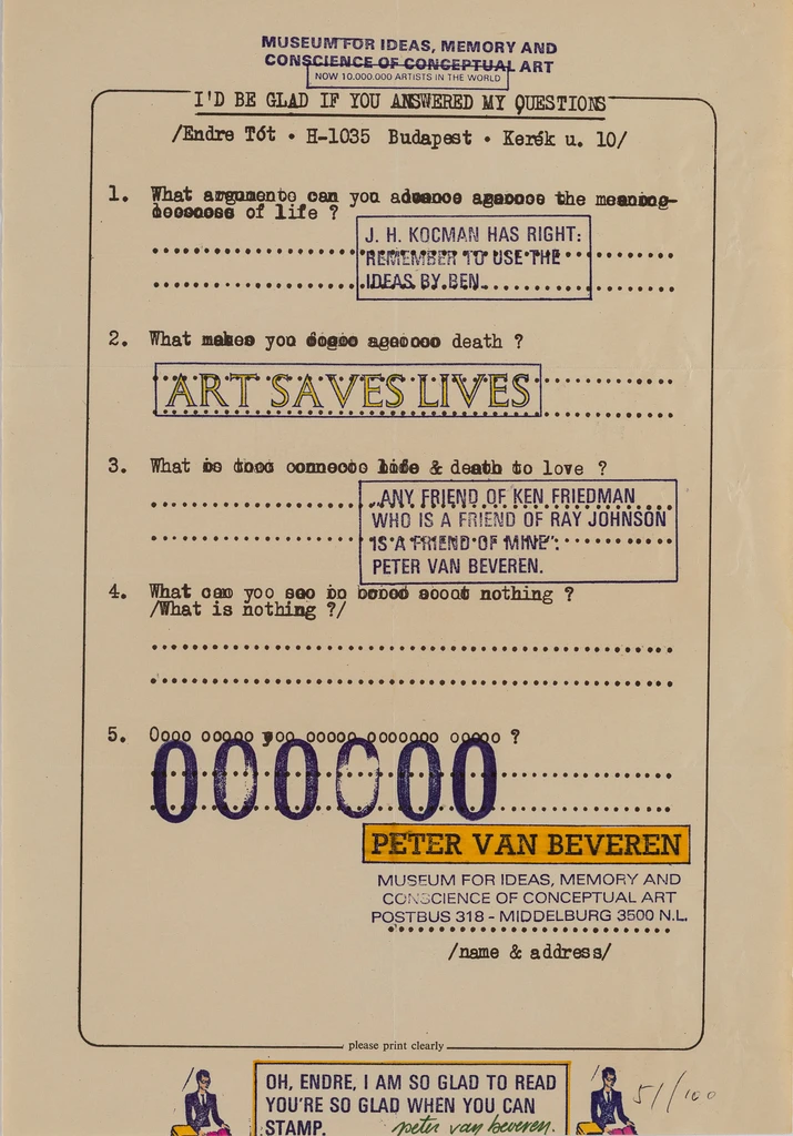 I’d be glad If you answered my questions/ Peter van Beveren