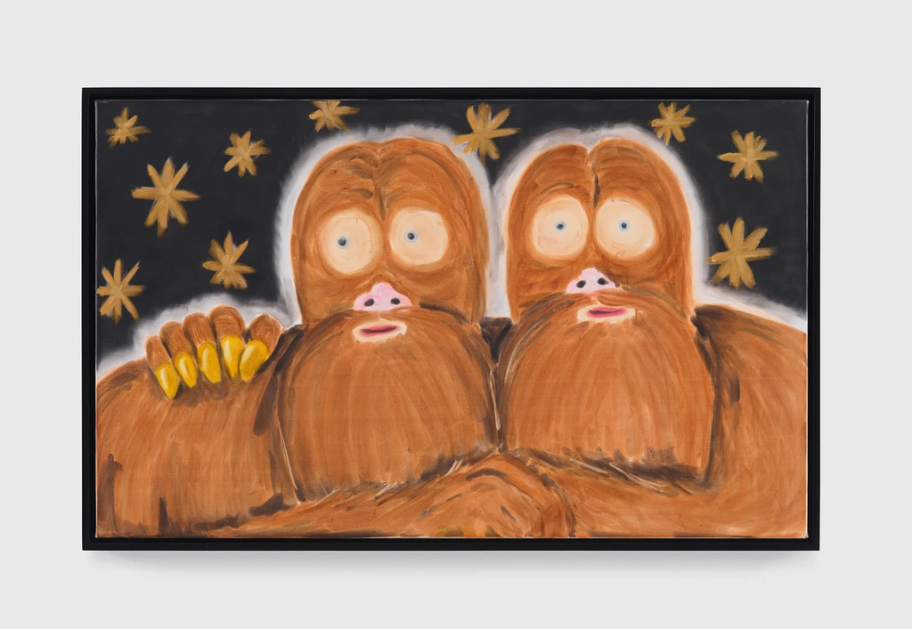 portrait of two bigfoots with stars