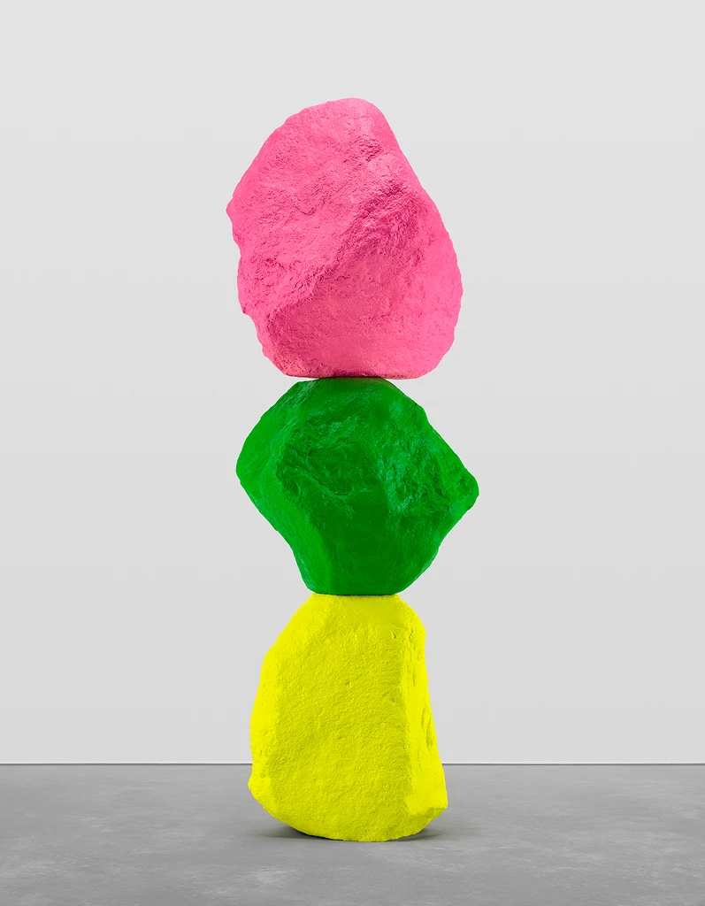 yellow green pink mountain