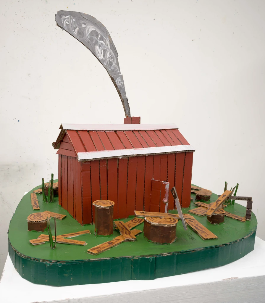 I had better cut down trees further away to build my shed. Now I will have to paint monochromes for the next 20 years.