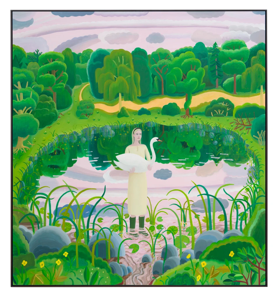 Girl with Swan