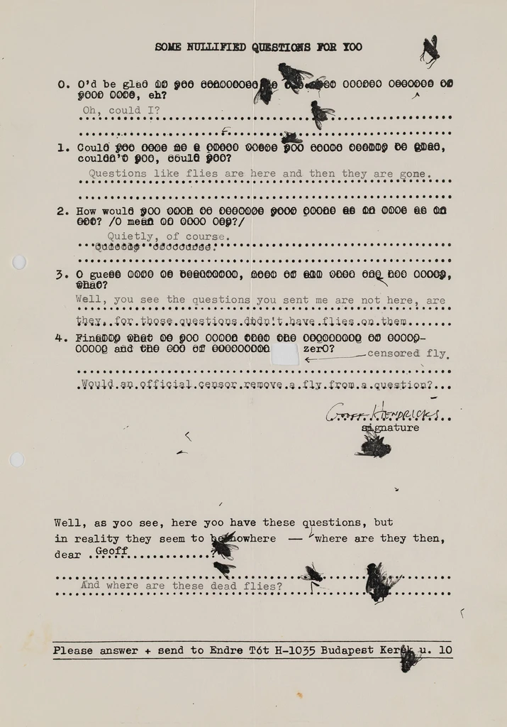 Some nullified questions for you / Geoffrey Hendricks