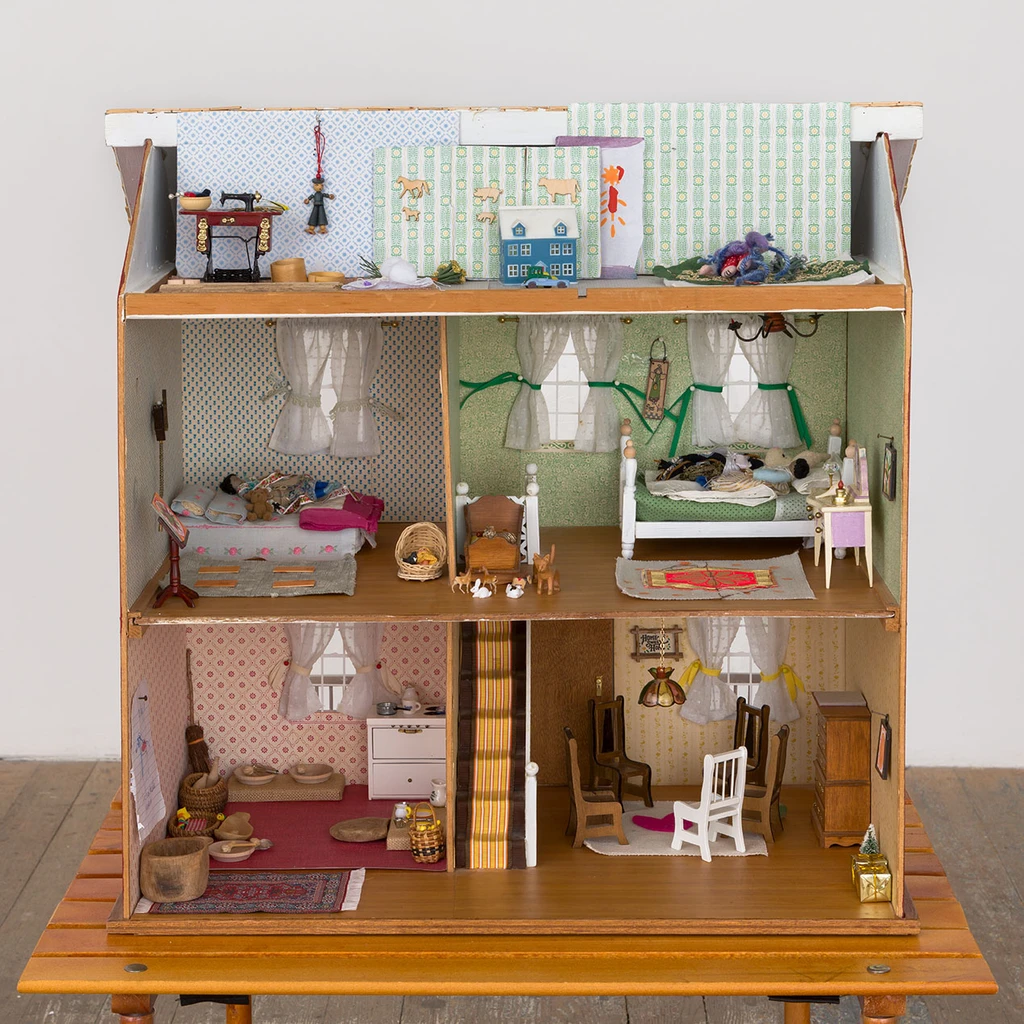 The handmade/repurposed Dollhouse (made by Donna and Guido Diptetrillo)
