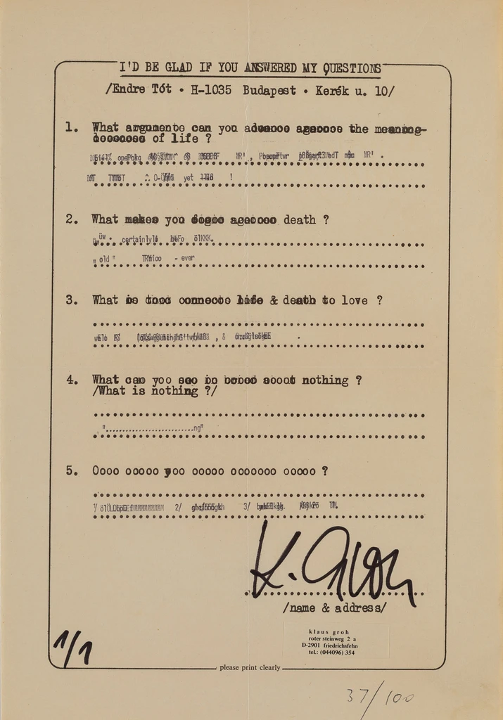 I’d be glad If you answered my questions / Herbert Distel