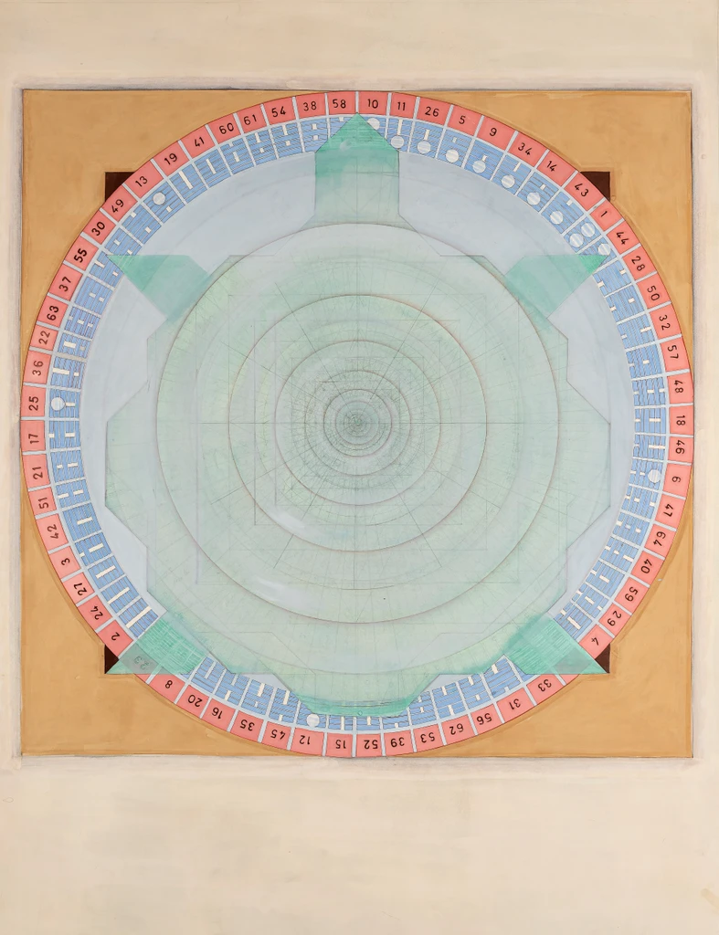 Study for Shri yantra painting with geometric analysis
